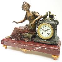 Wonderful French Figural Mantel Clock Lady Reclining 8 Day Mantle Clock with side Urns (7 of 12) Wonderful French Figural Mantel Clock Lady Reclining 8 Day Mantle Clock with side Urns (7 of 12)