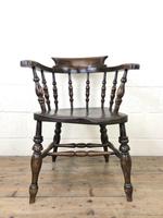 Antique Beech & Elm Smoker’s Bow Armchair (3 of 9) Antique Beech & Elm Smoker’s Bow Armchair (3 of 9)