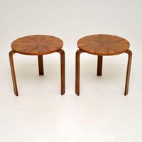 Pair of Vintage Walnut Bentwood Stacking Stools / Side Tables (2 of 8) Pair of Vintage Walnut Bentwood Stacking Stools / Side Tables (2 of 8)