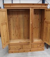 1960s Triple Country Pine 3 Door Wardrobe with Base Drawers (2 of 3) 1960s Triple Country Pine 3 Door Wardrobe with Base Drawers (2 of 3)