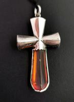 Victorian Scottish Silver & Amber Cross Pendant (8 of 11) Victorian Scottish Silver & Amber Cross Pendant (8 of 11)