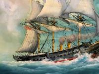 HMS Warrior Under Sail & Steam! - Original 20thc Seascape Oil On Canvas Painting (7 of 13) HMS Warrior Under Sail & Steam! - Original 20thc Seascape Oil On Canvas Painting (7 of 13)