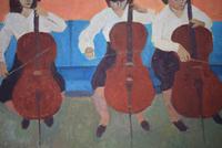 Mid Century Oil Painting on Board Three Cellists by Horas Kennedy (4 of 9) Mid Century Oil Painting on Board Three Cellists by Horas Kennedy (4 of 9)