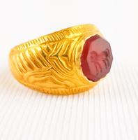 Antique Grand Tour Roman Style Gold Intaglio Seal Ring (2 of 4) Antique Grand Tour Roman Style Gold Intaglio Seal Ring (2 of 4)