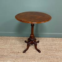 Beautifully Figured Victorian Walnut Antique Occasional Table (9 of 9) Beautifully Figured Victorian Walnut Antique Occasional Table (9 of 9)