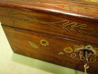 Beautifully Inlaid Rosewood Jewellery Box. Unusual Interior c.1865 (6 of 14) Beautifully Inlaid Rosewood Jewellery Box. Unusual Interior c.1865 (6 of 14)
