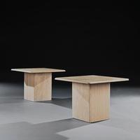 Pair of 20th Century Travertine Side Tables (2 of 7) Pair of 20th Century Travertine Side Tables (2 of 7)