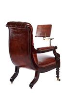 WV1 Period Mahogany & Leather Library Chair with Lectern (3 of 7) WV1 Period Mahogany & Leather Library Chair with Lectern (3 of 7)