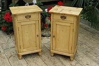 Quality Pair of Old Stripped Pine Bedside Cabinets (2 of 9) Quality Pair of Old Stripped Pine Bedside Cabinets (2 of 9)