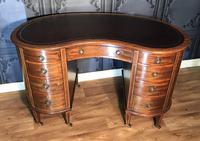 Edwardian Inlaid Mahogany Kidney Shaped Desk (4 of 21) Edwardian Inlaid Mahogany Kidney Shaped Desk (4 of 21)