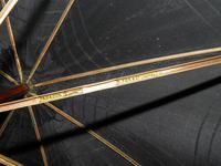 Antique Ladies Floral Black Canopy Umbrella W/Partridge Wood & Gold Plate Handle (9 of 15) Antique Ladies Floral Black Canopy Umbrella W/Partridge Wood & Gold Plate Handle (9 of 15)