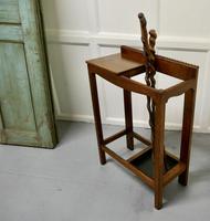 A Golden Oak Hall Table Stick Stand, (7 of 7) A Golden Oak Hall Table Stick Stand, (7 of 7)