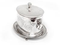 Antique Horace Woodward & Co Silver Plated Biscuit or Trinket Box (6 of 6) Antique Horace Woodward & Co Silver Plated Biscuit or Trinket Box (6 of 6)
