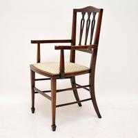 Antique Edwardian Mahogany Armchair (9 of 10) Antique Edwardian Mahogany Armchair (9 of 10)