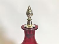 A Lovely Ruby Glass And Silver Plate Wine Bottle (4 of 5) A Lovely Ruby Glass And Silver Plate Wine Bottle (4 of 5)