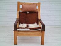 Scandinavian armchair, adjustable back, cowhide, 70s (19 of 20) Scandinavian armchair, adjustable back, cowhide, 70s (19 of 20)