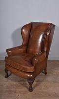 Antique Leather Wing Chair (6 of 6) Antique Leather Wing Chair (6 of 6)