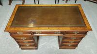 Georgian Style Burr Walnut Pedestal Desk (3 of 10) Georgian Style Burr Walnut Pedestal Desk (3 of 10)