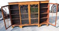 1960s Walnut 4 Door Low Breakfront Bookcase with Astragal Glazing (3 of 4) 1960s Walnut 4 Door Low Breakfront Bookcase with Astragal Glazing (3 of 4)