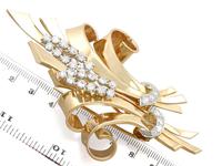 4.32ct Diamond & 18ct Yellow Gold Double Clip Brooch c.1930 (10 of 12) 4.32ct Diamond & 18ct Yellow Gold Double Clip Brooch c.1930 (10 of 12)