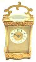 Fine Antique French 8-day Serpentine Fleur De Lis Decorated Panel 8-day Carriage Clock Timepiece c.1890 (5 of 10) Fine Antique French 8-day Serpentine Fleur De Lis Decorated Panel 8-day Carriage Clock Timepiece c.1890 (5 of 10)