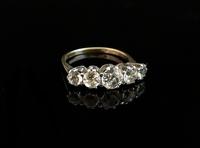 Antique paste half hoop ring, 9ct gold and silver (8 of 13) Antique paste half hoop ring, 9ct gold and silver (8 of 13)