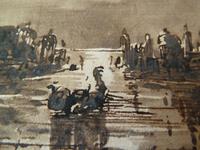 "Venice at Night" 18th Century Old Master Ink Drawing - Manner of Francesco Guardi (3 of 6) "Venice at Night" 18th Century Old Master Ink Drawing - Manner of Francesco Guardi (3 of 6)