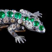 Antique Victorian Paste Lizard Brooch Silver c.1900 (5 of 6) Antique Victorian Paste Lizard Brooch Silver c.1900 (5 of 6)