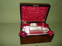 Inlaid Figured Walnut Jewellery – Work Box. Original Tray. C1870 (11 of 13) Inlaid Figured Walnut Jewellery – Work Box. Original Tray. C1870 (11 of 13)