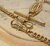 Victorian Pocket Watch Chain 1890s Antique 12ct Rose Gold Filled Albert With T Bar (8 of 12) Victorian Pocket Watch Chain 1890s Antique 12ct Rose Gold Filled Albert With T Bar (8 of 12)