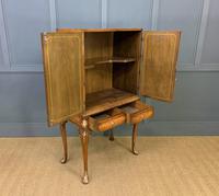 Floral Painted Burr Walnut Cabinet on Stand (10 of 15) Floral Painted Burr Walnut Cabinet on Stand (10 of 15)