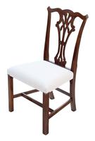 Set of 10 (8+2) Mahogany Georgian Revival Dining Chairs Ribbon Back c.1920-1950 (9 of 10) Set of 10 (8+2) Mahogany Georgian Revival Dining Chairs Ribbon Back c.1920-1950 (9 of 10)