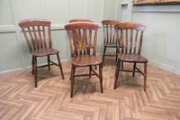 5 Victorian Slat Back Farmhouse Kitchen Chairs (1 of 5)