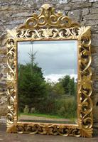 Large Antique Florentine Mirror with Crest Large Antique Florentine Mirror with Crest