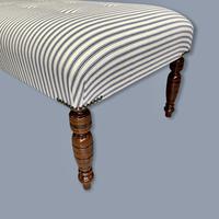 Buttoned Ticking Low Footstool (3 of 8) Buttoned Ticking Low Footstool (3 of 8)