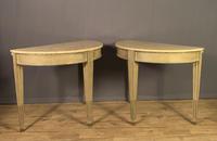Pair of Swedish Gustavian Style Painted Marble Top Console Tables (6 of 12) Pair of Swedish Gustavian Style Painted Marble Top Console Tables (6 of 12)