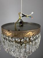 Pair of French 1930s Flush Ceiling Crystal & Brass Ceiling Lights, Rewired (5 of 9) Pair of French 1930s Flush Ceiling Crystal & Brass Ceiling Lights, Rewired (5 of 9)