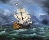 Huge Magnificent 20th Century Vintage Seascape Oil Painting - Battleship in Rough Sea (3 of 12) Huge Magnificent 20th Century Vintage Seascape Oil Painting - Battleship in Rough Sea (3 of 12)