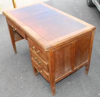 1940s Oak Desk with Brown Leather - One Piece (4 of 5) 1940s Oak Desk with Brown Leather - One Piece (4 of 5)