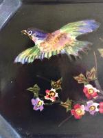 Bretby Art Pottery Black Cloisonne Ware Tray With Painted Birds & Blossom (3 of 9) Bretby Art Pottery Black Cloisonne Ware Tray With Painted Birds & Blossom (3 of 9)