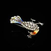 Antique Enamel and Paste Silver Peacock Bird Brooch Pin (4 of 10) Antique Enamel and Paste Silver Peacock Bird Brooch Pin (4 of 10)