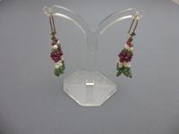 Pair of Indian silver gilt,ruby,emerald beads and seed pearl earrings (4 of 5) Pair of Indian silver gilt,ruby,emerald beads and seed pearl earrings (4 of 5)