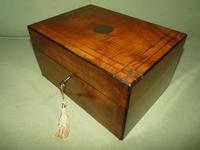 Inlaid Figured Walnut Jewellery – Work Box. Original Tray. C1870 (12 of 13) Inlaid Figured Walnut Jewellery – Work Box. Original Tray. C1870 (12 of 13)