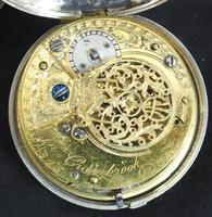 Antique Silver Pair Case Pocket Watch Fusee Verge Escapement Key Wind Enamel J Crainbrook (7 of 10) Antique Silver Pair Case Pocket Watch Fusee Verge Escapement Key Wind Enamel J Crainbrook (7 of 10)