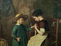 Enchanting Early 1900s Continental Portrait Oil Painting of Maid & Little Boy (5 of 12) Enchanting Early 1900s Continental Portrait Oil Painting of Maid & Little Boy (5 of 12)
