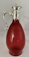 Cranberry & Silver Plated Claret Jug c.1900 (2 of 7) Cranberry & Silver Plated Claret Jug c.1900 (2 of 7)