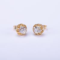 Antique Victorian 1.10 Carat Cushion Diamond Solitaire Earrings c.1860 (2 of 4) Antique Victorian 1.10 Carat Cushion Diamond Solitaire Earrings c.1860 (2 of 4)