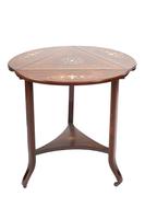 Fine Edwardian Inlaid Rosewood Drop Leaf Table (4 of 6) Fine Edwardian Inlaid Rosewood Drop Leaf Table (4 of 6)