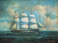Original Seascape Oil Painting of 18th Century Tall-Masted Ship on the High Seas (2 of 12) Original Seascape Oil Painting of 18th Century Tall-Masted Ship on the High Seas (2 of 12)