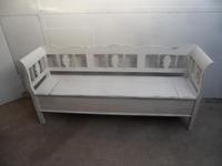 A Lovely White Motif 3/4 Seater Antique/Old Pine Kitchen/Hall Box Settle/ Bench (6 of 9) A Lovely White Motif 3/4 Seater Antique/Old Pine Kitchen/Hall Box Settle/ Bench (6 of 9)